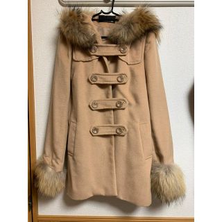 セシルマクビー(CECIL McBEE)のラクーンファーダッフルコート brown(ダッフルコート)