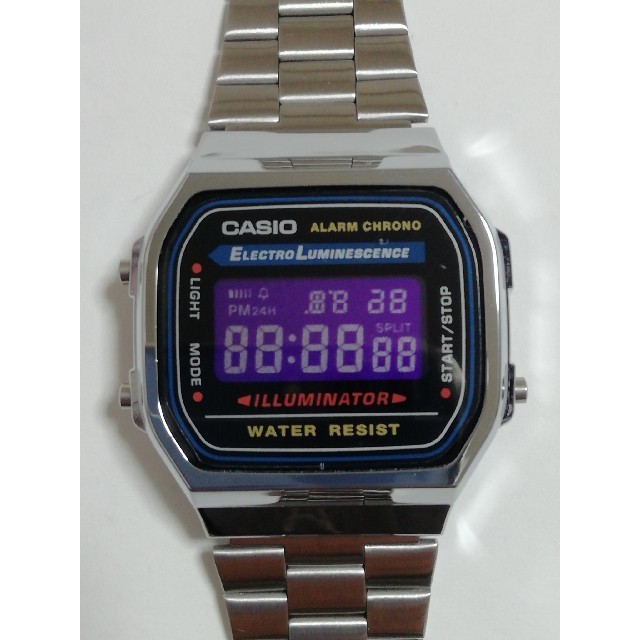 CASIO(カシオ)の【パープル反転】カシオ スタンダード腕時計 A168WA -1 メンズの時計(腕時計(デジタル))の商品写真