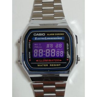 カシオ(CASIO)の【パープル反転】カシオ スタンダード腕時計 A168WA -1(腕時計(デジタル))