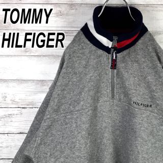 トミーヒルフィガー(TOMMY HILFIGER)のトミーヒルフィガー フリース ハーフジップ プルオーバー 刺繍ロゴ 送料無料(ブルゾン)