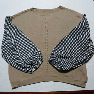 フェリシモ(FELISSIMO)の袖 切り替えセーター(ニット/セーター)