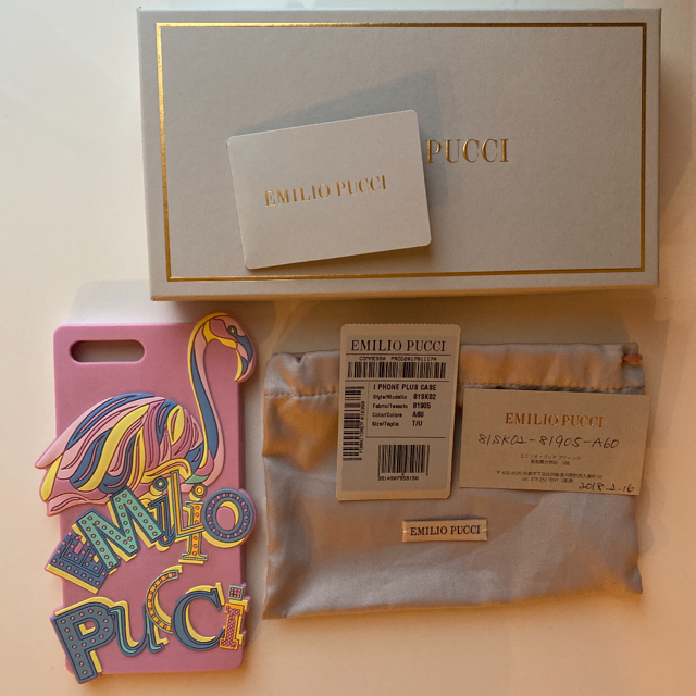 EMILIO PUCCI(エミリオプッチ)の【美品】エミリオプッチ　iPhone7plus フラミンゴケース スマホ/家電/カメラのスマホアクセサリー(iPhoneケース)の商品写真