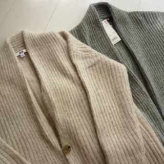 ユニクロ(UNIQLO)のUNIQLO ウールリブニットコート(カーディガン)