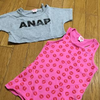 アナップキッズ(ANAP Kids)のANAPキッズ二枚組リップ柄120(Tシャツ/カットソー)