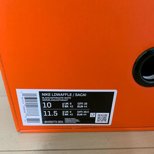 Nike Sacai LDWaffle ブラック　新品　未使用28センチ