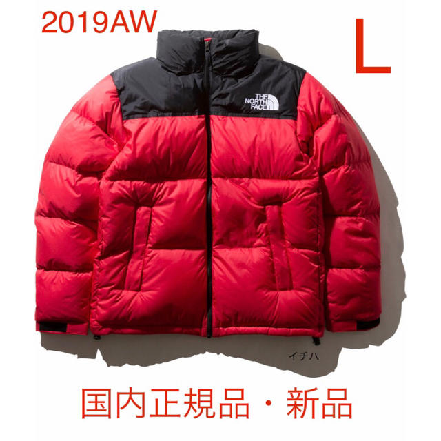 THE NORTH FACE(ザノースフェイス)のNORTH FACE ノースフェイス ヌプシ ダウン レッド 新品 L メンズのジャケット/アウター(ダウンジャケット)の商品写真