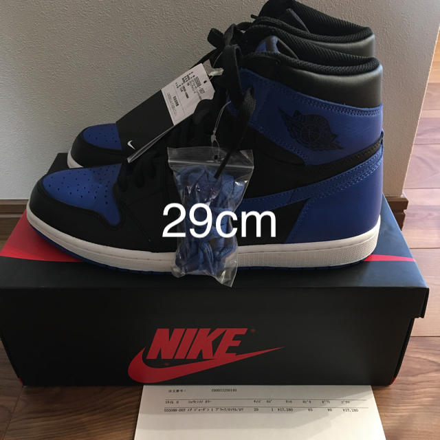 AIR JORDAN 1 retro HIGH OG ROYAL 29cmスニーカー