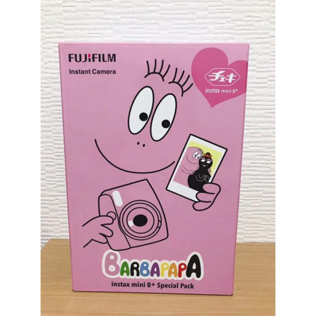 instax mini 8+ インスタントカメラ バーバパパシリコンスタンド付き