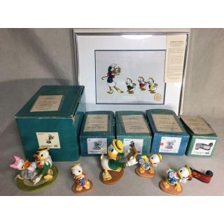 ディズニー(Disney)の【中古】WDCC Mr. Duck Stepsドナルド6点+セル画セット レア(アニメ/ゲーム)