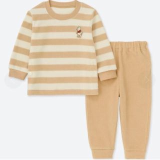 ユニクロ(UNIQLO)のマイクロストレッチフリースパジャマ 80(パジャマ)