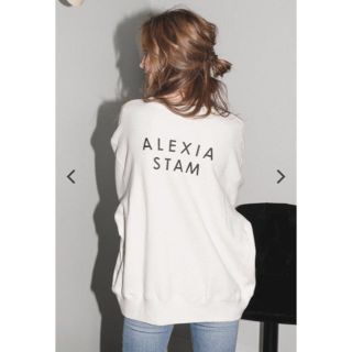 アリシアスタン(ALEXIA STAM)の新品　ALEXIA STAM トレーナー　ホワイト(トレーナー/スウェット)