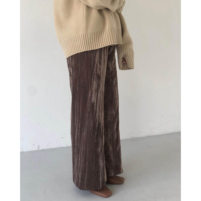 カジュアルパンツ新品 todayful 2019aw velour pleats pants????