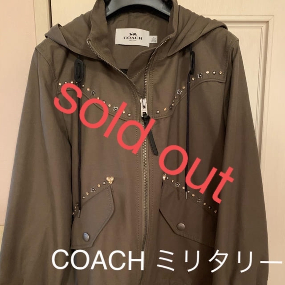 COACH(コーチ)のCOACH  ビジュー付き ミリタリージャケット レディースのジャケット/アウター(ミリタリージャケット)の商品写真