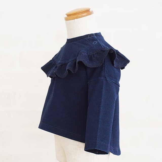 MARKEY'S(マーキーズ)の新品✦Ocean&Ground フリル デニム カットソー(95) キッズ/ベビー/マタニティのキッズ服女の子用(90cm~)(Tシャツ/カットソー)の商品写真