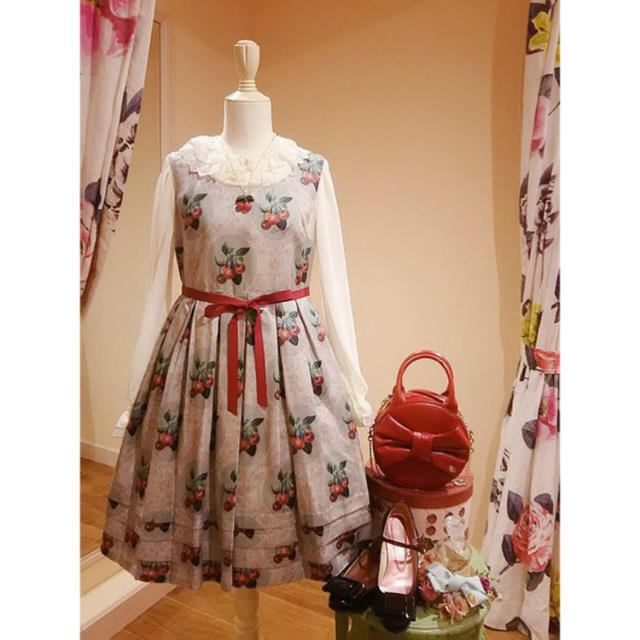 ルルゲッタ Cherry Lace ワンピース ミント ルルゲッタ Cherry Lace ワンピース ミント