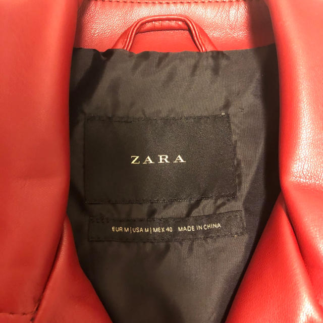 ZARA ライダースジャケット Mサイズ レッド