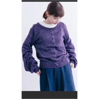 メルロー(merlot)のmerlot ラメカーディガン  新品未使用(カーディガン)