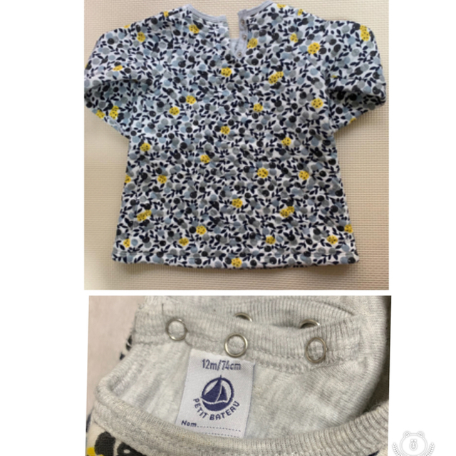 PETIT BATEAU(プチバトー)のくまもん525様専用petit bateau 花柄ワンピース キッズ/ベビー/マタニティのベビー服(~85cm)(ワンピース)の商品写真