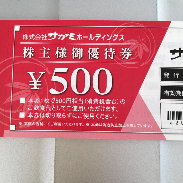 サガミ株主優待券 15,000円分 - refunits.com:443