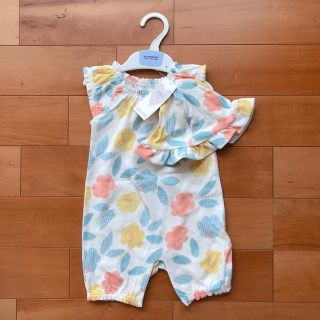 プチバトー(PETIT BATEAU)の◎新品未使用◎ マークスアンドスペンサー ロンパース 帽子付き(ロンパース)