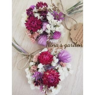 ドライフラワー*°♡classic Gardenミニスワッグ2点セット(ドライフラワー)