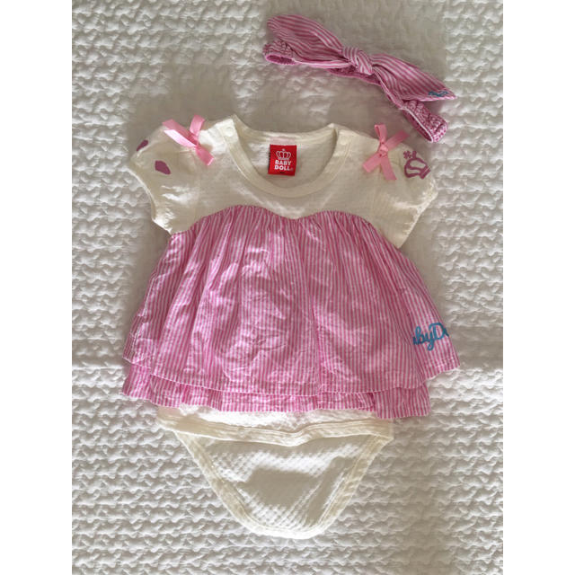 BABYDOLL(ベビードール)のBaby Doll ベビードール ロンパース  女の子 70 キッズ/ベビー/マタニティのベビー服(~85cm)(ロンパース)の商品写真