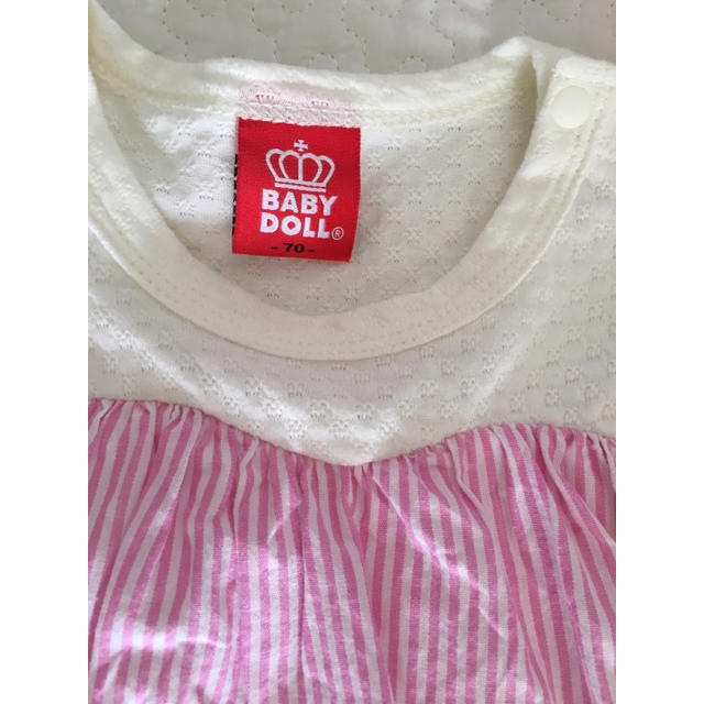 BABYDOLL(ベビードール)のBaby Doll ベビードール ロンパース  女の子 70 キッズ/ベビー/マタニティのベビー服(~85cm)(ロンパース)の商品写真
