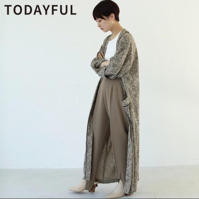 TODAYFUL(トゥデイフル)のtodayful   Jacquard Piping Gown ジャカードガウン レディースのジャケット/アウター(ガウンコート)の商品写真