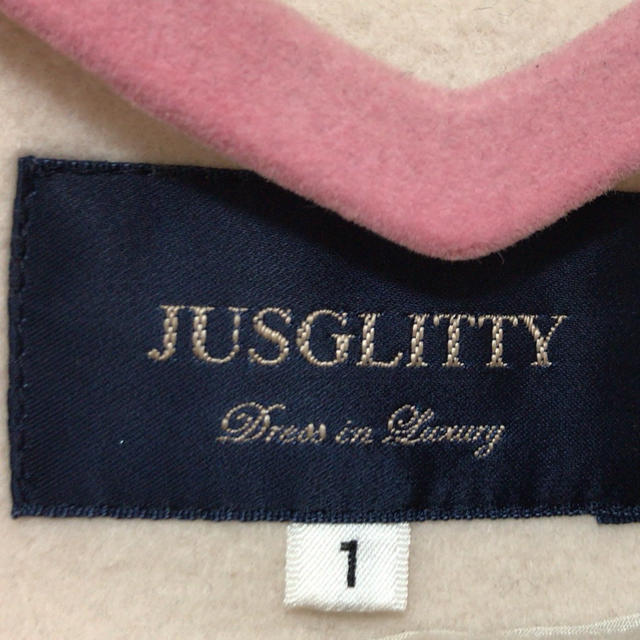 JUSGLITTY(ジャスグリッティー)のジャスグリッティー ノーカラー ショートコート レディースのジャケット/アウター(毛皮/ファーコート)の商品写真