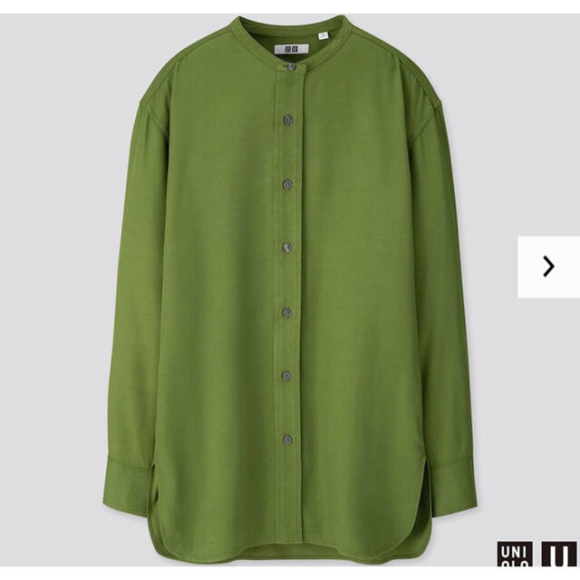 UNIQLO(ユニクロ)のユニクロ　ドレープツイルスタンドカラーシャツ レディースのトップス(シャツ/ブラウス(長袖/七分))の商品写真