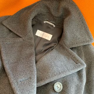 マックスマーラ(Max Mara)のMax Mara 白タグ カシミヤ10% ロングコート ダークグレー(ロングコート)