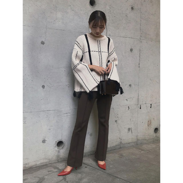 Ameri VINTAGE(アメリヴィンテージ)のAmeri♡THERMAL BOOT CUT PANTS レディースのパンツ(カジュアルパンツ)の商品写真