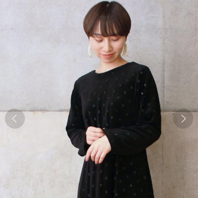 Dot&Stripes CHILDWOMAN(ドットアンドストライプスチャイルドウーマン)のdot&stripes childwoman ベロアワンピース レディースのワンピース(ロングワンピース/マキシワンピース)の商品写真