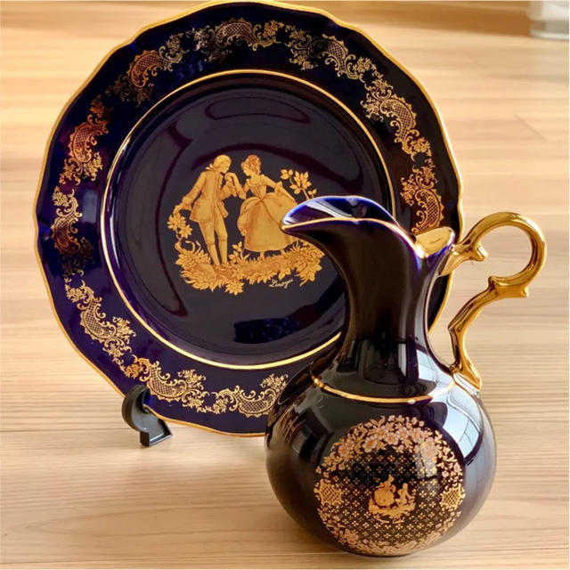 LIMOGES CASTEL (リモージュ) 大皿 と 花瓶 セット