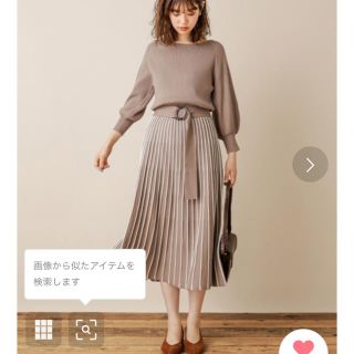 ナチュラルクチュール(natural couture)の新品未使用★natural couture配色ニットプリーツワンピース(ロングワンピース/マキシワンピース)