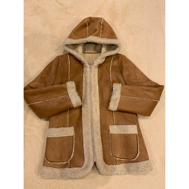 GU(ジーユー)のGUフード付きムートンコート レディースのジャケット/アウター(ムートンコート)の商品写真