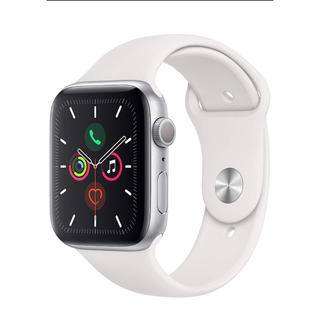 アップルウォッチ(Apple Watch)の Apple Watch Series 5(GPSモデル)- 44mm シルバー(腕時計(デジタル))