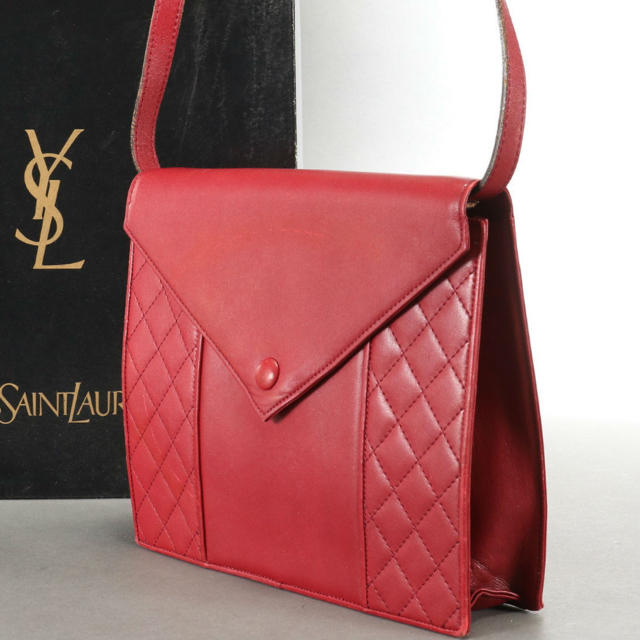 美品 ヴィンテージ イヴサンローラン YSL キルティング ショルダー バッグ-