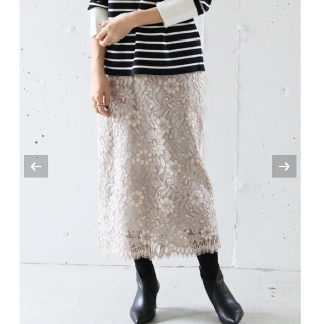 【新品タグ付】IENA ニュアンスレースタイトスカート 38サイズ
