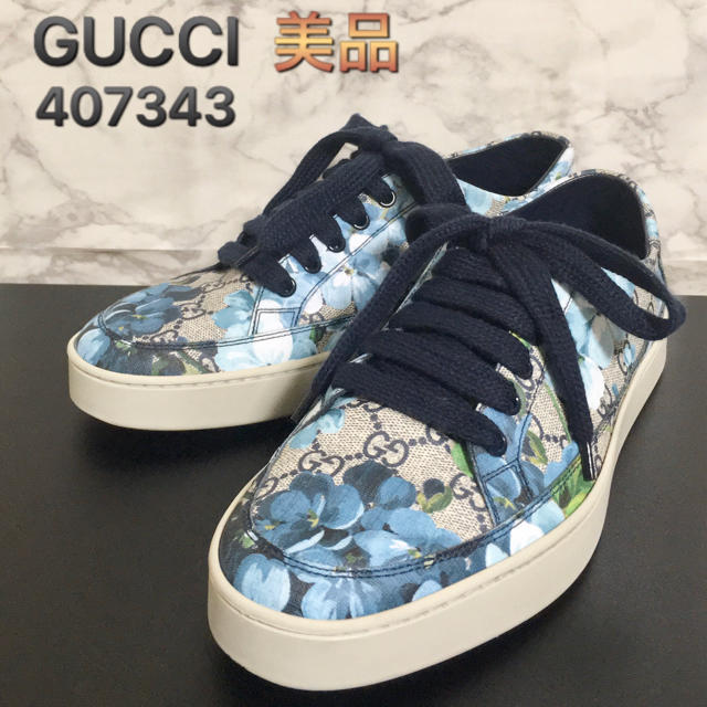 Gucci(グッチ)の【407343】【美品】GUCCI GGブルームス 花柄ローカットスニーカー メンズの靴/シューズ(スニーカー)の商品写真