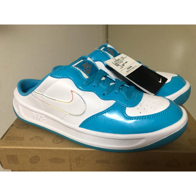 NIKE(ナイキ)のNIKE WMNS ACE 83 CLOG 白×水パテント 25センチ 新品 メンズの靴/シューズ(スニーカー)の商品写真