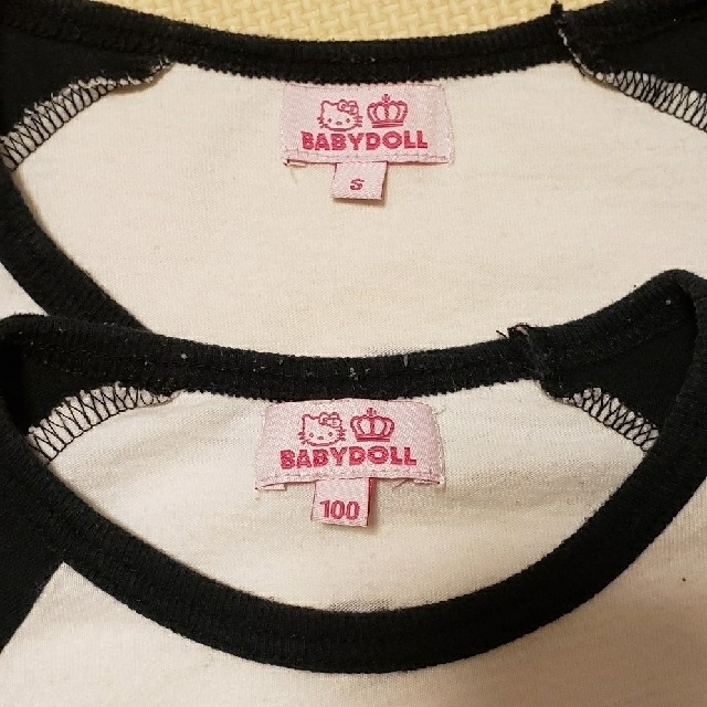 BABYDOLL(ベビードール)のベビードール☆長袖Tシャツ　親子ペア キッズ/ベビー/マタニティのキッズ服女の子用(90cm~)(Tシャツ/カットソー)の商品写真