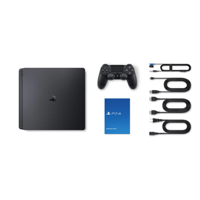 PlayStation4(プレイステーション4)のPlayStation4 ジェット・ブラック 500GB エンタメ/ホビーのゲームソフト/ゲーム機本体(家庭用ゲーム機本体)の商品写真