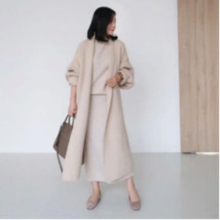 storynine エコミンクファーコート ライトベージュ