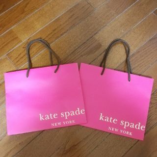 ケイトスペードニューヨーク(kate spade new york)の【ケイトスペード】ピンク　ショップ袋　2枚セット(ショップ袋)