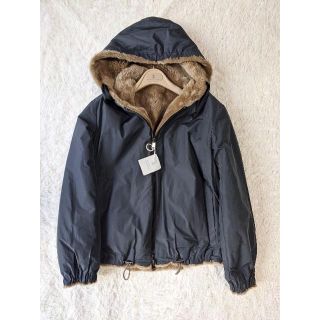 ブルネロクチネリ(BRUNELLO CUCINELLI)のブルネロクチネリ ヌートリア ファー 毛皮 リバーシブル ジャケット 42(毛皮/ファーコート)