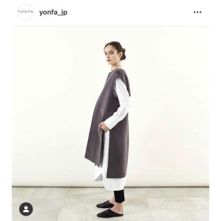 美品 スタニングルアー ウールジレ ロングベスト 0  LOHEN  マチャット