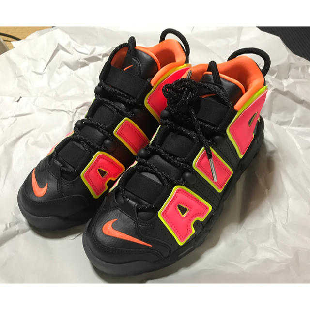 NIKE - 新品 25.0cm W エアモアアップテンポ モアテン ホットパンチ