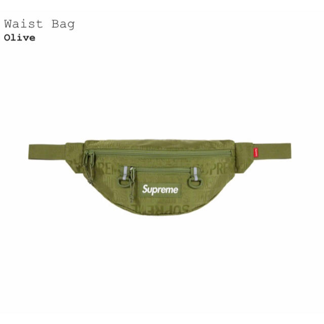 boxlogoSupreme Waist Bag black 19ss 新品 Olive