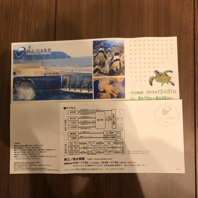 （期間限定値下げ中）新江ノ島水族館 招待券 2枚